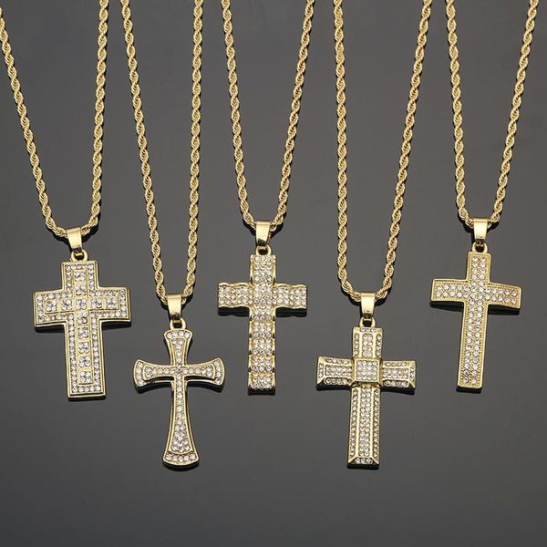 pendant necklaces tiny bling rhinestone jesus cross hanger voor mannen verharde kristal goud/zilver kleur ketting met hip, Silver
pendant necklaces tiny bling rhinestone jesus cross hanger voor mannen verharde kristal goud/zilver kleur ketting met hip, Silver