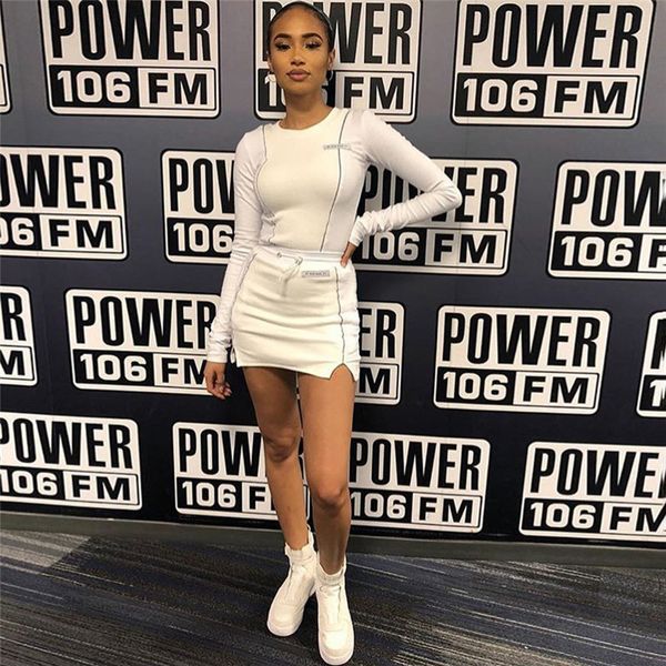 reflective neon workout matching sets fashion sporty casual women two piece outfit long sleeve zipper and skirts set, White
reflective neon workout matching sets fashion sporty casual women two piece outfit long sleeve zipper and skirts set, White