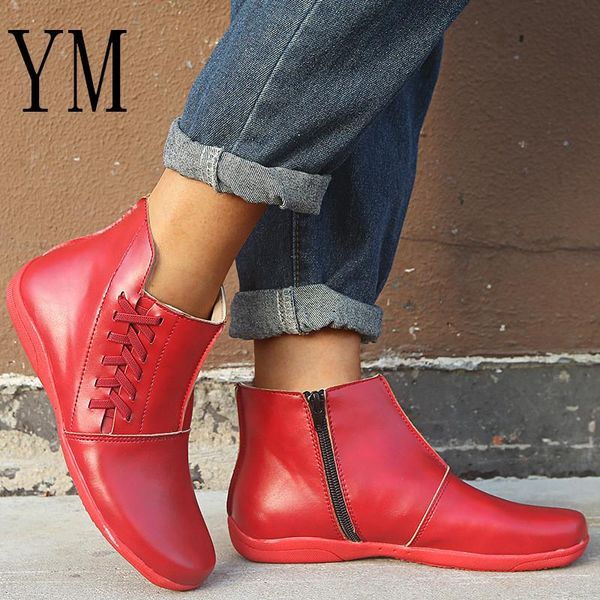 boots women's pu leather ankle women autumn winter cross strappy vintage lady zipper flat ladies shoes woman botas mujer, Black
boots women's pu leather ankle women autumn winter cross strappy vintage lady zipper flat ladies shoes woman botas mujer, Black