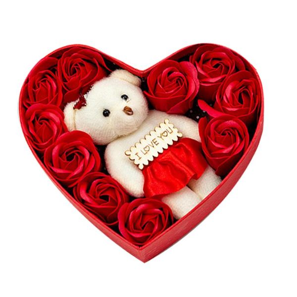 gift wrap rose bear valentine's day love heart shaped box exquisite bath soap flower decoration 10 scented case pink for lovers
gift wrap rose bear valentine's day love heart shaped box exquisite bath soap flower decoration 10 scented case pink for lovers