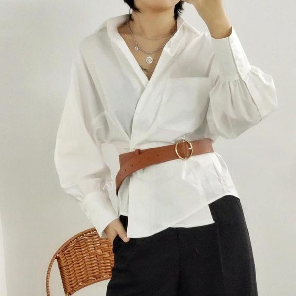 simple irregular women white shirt lantern sleeve casual wild cotton lady blouse
simple irregular women white shirt lantern sleeve casual wild cotton lady blouse