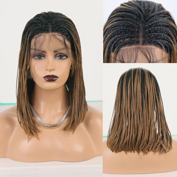 synthetic wigs rongduoyi ombre brown lace front wig short braided box braids for women high temperature fiber hair cosplay, Black
synthetic wigs rongduoyi ombre brown lace front wig short braided box braids for women high temperature fiber hair cosplay, Black