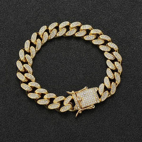 link, chain hip hop punk bracelet men and women street fashion accessories high-end luxury jewelry 12cm wide white zircon, Black
link, chain hip hop punk bracelet men and women street fashion accessories high-end luxury jewelry 12cm wide white zircon, Black