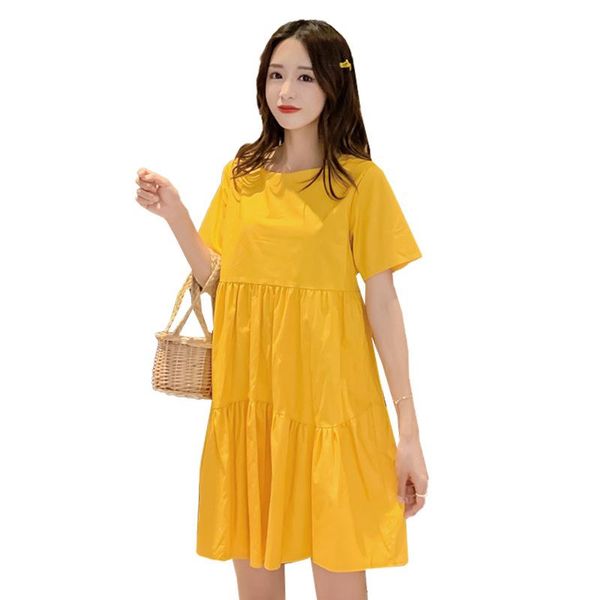 maternity dresses for pregnant women fashion short sleeve solid women's dress pregnancy clothing clothes, White
maternity dresses for pregnant women fashion short sleeve solid women's dress pregnancy clothing clothes, White