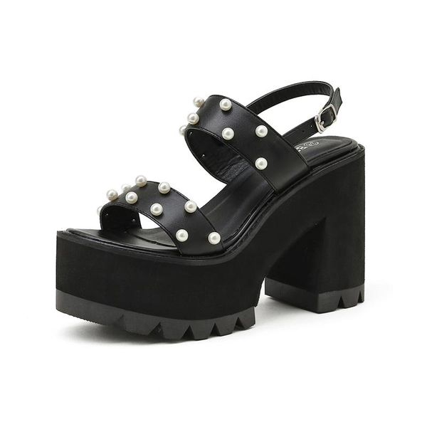 sandals women summer 2021 black high heels pearl chunky punk platform gladiator sandale femme
sandals women summer 2021 black high heels pearl chunky punk platform gladiator sandale femme