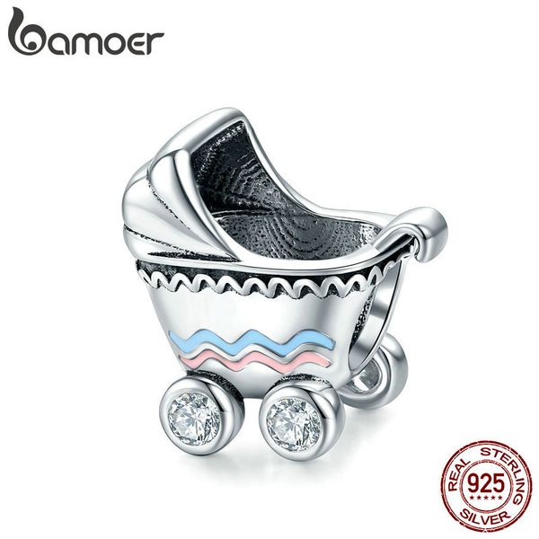 bamoer authentic 925 sterling silver life baby carriage metal beads charm for bracelet baby birthday gift anti-allergy scc1539 q0531, Black
bamoer authentic 925 sterling silver life baby carriage metal beads charm for bracelet baby birthday gift anti-allergy scc1539 q0531, Black