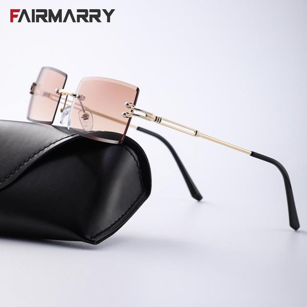 sunglasses fairmarry women rimlesses vintage glasses gold frame brand designer eyeglasses female eyewear, White;black
sunglasses fairmarry women rimlesses vintage glasses gold frame brand designer eyeglasses female eyewear, White;black