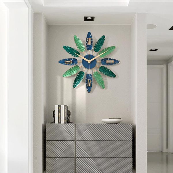 american wrought iron decorative clock wall hanging crafts leaf wall decoration pendant home livingroom mural ornaments art
american wrought iron decorative clock wall hanging crafts leaf wall decoration pendant home livingroom mural ornaments art