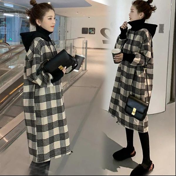 long sleeve womens dress fashion hoodie loose style coats plus size pullover design for young girls and students plaid pattern, Black
long sleeve womens dress fashion hoodie loose style coats plus size pullover design for young girls and students plaid pattern, Black