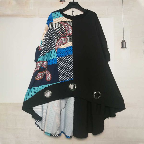 luxury evening dress 2021 literary personality contrast printing round neck bat sleeve loose large irregular thin t-shirt dr, Black;gray
luxury evening dress 2021 literary personality contrast printing round neck bat sleeve loose large irregular thin t-shirt dr, Black;gray