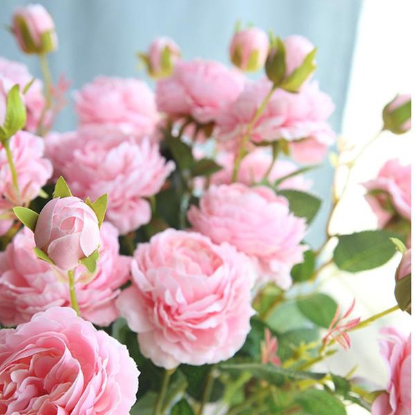 decorative flowers & wreaths silk artificial fake western rose 3 heads flower peony bridal bouquet wedding classic european style high reali
decorative flowers & wreaths silk artificial fake western rose 3 heads flower peony bridal bouquet wedding classic european style high reali