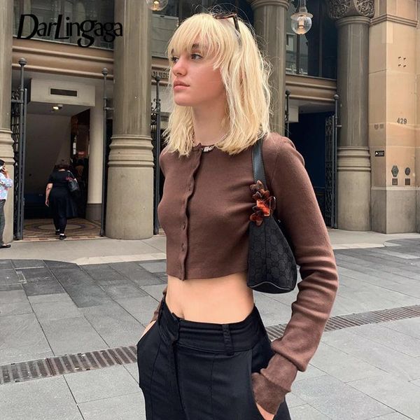 darlingaga vintage casual knitted long sleeve woman tshirts slim buttons brown cropped tee harajuku 90s autumn t-shirts new, White
darlingaga vintage casual knitted long sleeve woman tshirts slim buttons brown cropped tee harajuku 90s autumn t-shirts new, White