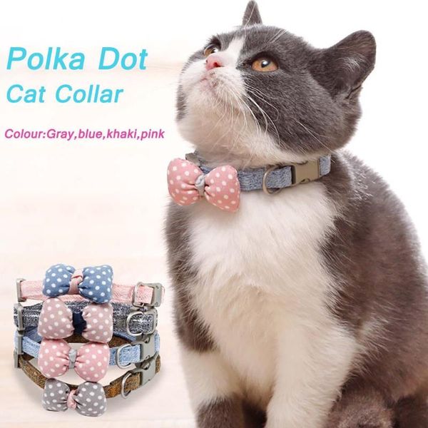 dog collars & leashes 1pc polka dot cat collar adjustable puppy small pet necklace soft suede bow accessories supplies#p2
dog collars & leashes 1pc polka dot cat collar adjustable puppy small pet necklace soft suede bow accessories supplies#p2