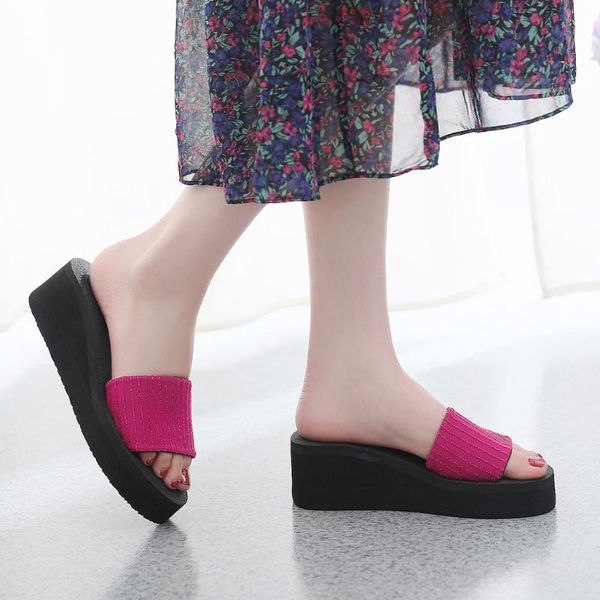 women's solid color open-toed slippers for summer casual wear wedge heel women's quick-drying sandals beach casual slippers#, Black
women's solid color open-toed slippers for summer casual wear wedge heel women's quick-drying sandals beach casual slippers#, Black