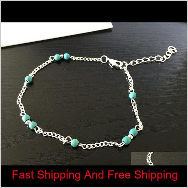 women unique nice turquoise beads silver chain anklet souvenir ankle bracelet foot jewelry fast new qylrix luckyhat, Red;blue
women unique nice turquoise beads silver chain anklet souvenir ankle bracelet foot jewelry fast new qylrix luckyhat, Red;blue