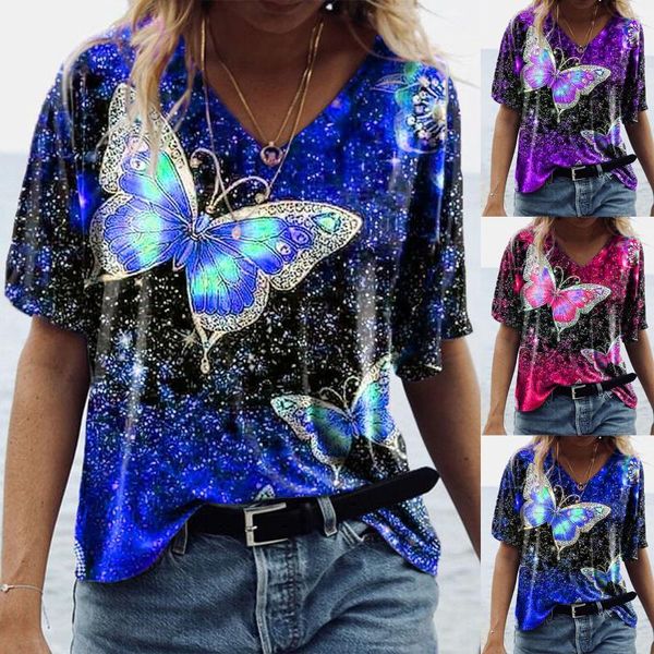 women's blouses & shirts harajuku summer butterfly print womens blouse casual loose short sleeve v neck vintage texture chemise femme, White
women's blouses & shirts harajuku summer butterfly print womens blouse casual loose short sleeve v neck vintage texture chemise femme, White