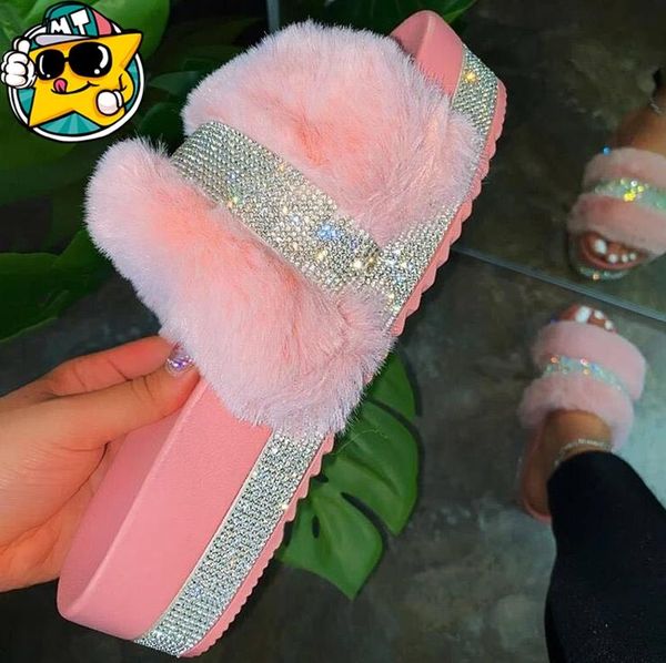 2021 women's shoes open toe plush slippers outdoor flat sandals solid color rhinestones fashion plus size 43, Black
2021 women's shoes open toe plush slippers outdoor flat sandals solid color rhinestones fashion plus size 43, Black