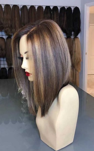 chemical fiber women's short hair partial parting high temperature silk wig head cover, Black
chemical fiber women's short hair partial parting high temperature silk wig head cover, Black