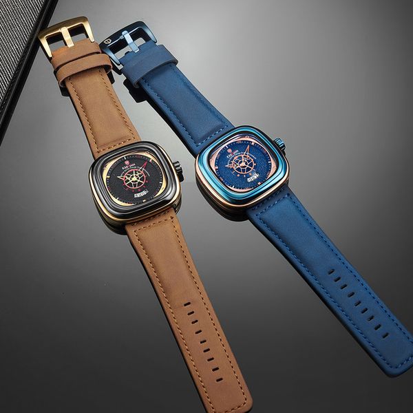2021 luxury men watches new fashion square quartz watch brand kademan casual leather wristwatches business relogio masculino cx200804, Slivery;brown
2021 luxury men watches new fashion square quartz watch brand kademan casual leather wristwatches business relogio masculino cx200804, Slivery;brown