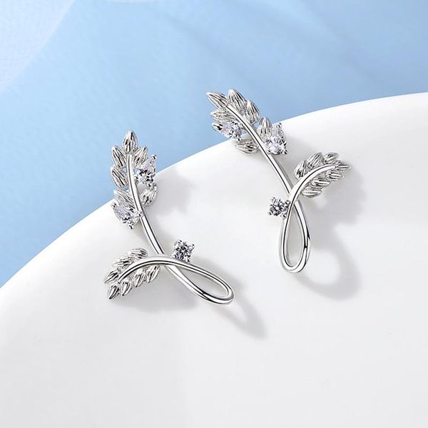 stud real 925 sterling silver zircon plant earring for fashion women party bohemian fine jewelry minimalist accessories, Golden;silver
stud real 925 sterling silver zircon plant earring for fashion women party bohemian fine jewelry minimalist accessories, Golden;silver
