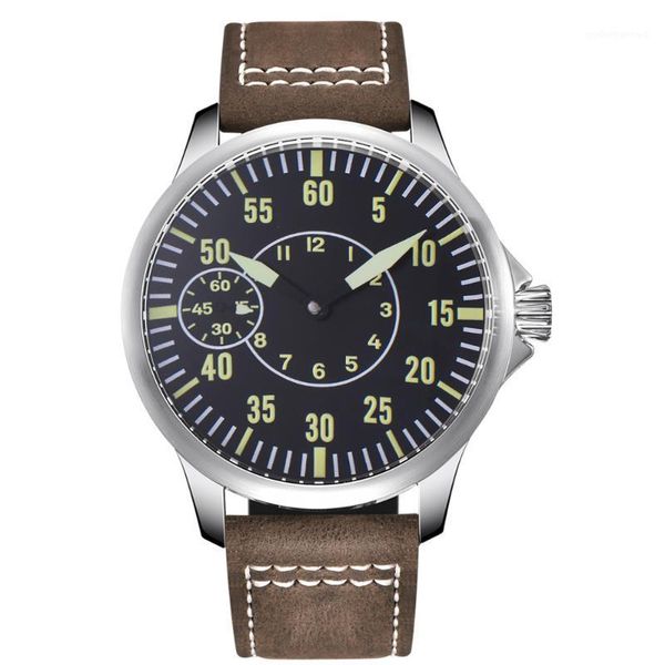 wristwatches retro men's watch automatic mechanical sapphire glass luminous simple leather waterproof classic style, Slivery;brown
wristwatches retro men's watch automatic mechanical sapphire glass luminous simple leather waterproof classic style, Slivery;brown