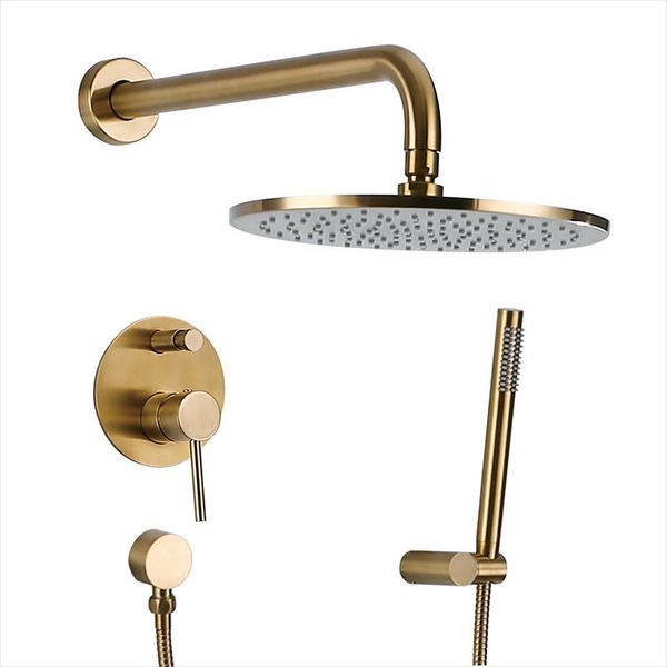 bathroom shower set brushed gold rain shower faucet wall or ceiling wall mounted mixer 8-10" head with handheld
bathroom shower set brushed gold rain shower faucet wall or ceiling wall mounted mixer 8-10" head with handheld