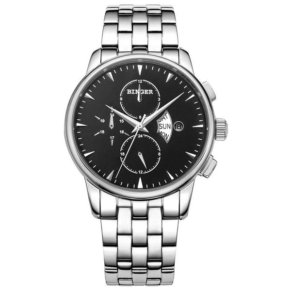 wristwatches genuine binger6003 business automatic mechanical 6 needles watch waterproof mans multi-function sapphire crystal, Slivery;brown
wristwatches genuine binger6003 business automatic mechanical 6 needles watch waterproof mans multi-function sapphire crystal, Slivery;brown