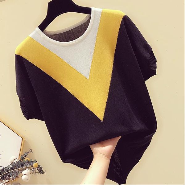2021 summer new t shirt women thin knitted o neck t shirt short sleeve casual loose woman tee shirt femme, White
2021 summer new t shirt women thin knitted o neck t shirt short sleeve casual loose woman tee shirt femme, White