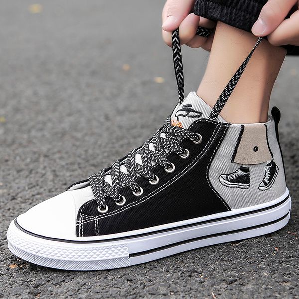2021 new mens shoes casual high-shoes student shoes mens canvas board korean fashion mens cloth
2021 new mens shoes casual high-shoes student shoes mens canvas board korean fashion mens cloth