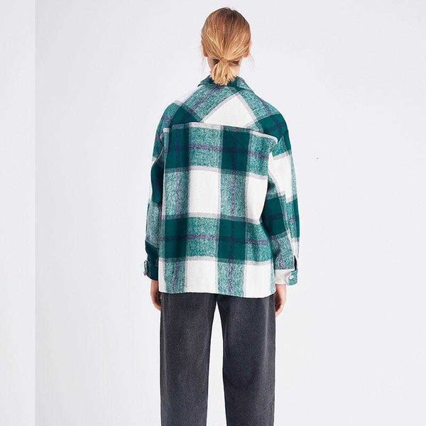 women's blouses & shirts women plaid jacket lapel collar thick long sleeve warm shirt coat autumn fashion vintage stylish pockets over, White
women's blouses & shirts women plaid jacket lapel collar thick long sleeve warm shirt coat autumn fashion vintage stylish pockets over, White