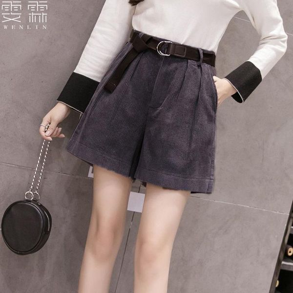 women's shorts women 2022 autumn winter vintage corduroy rolled wide-leg female retro high waist loose casual a-line femme f09, White;black
women's shorts women 2022 autumn winter vintage corduroy rolled wide-leg female retro high waist loose casual a-line femme f09, White;black