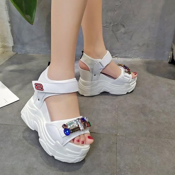 sandals women crystal 2021 summer fashion platform wedges thick bottom casual shoes tenis feminino, Black
sandals women crystal 2021 summer fashion platform wedges thick bottom casual shoes tenis feminino, Black