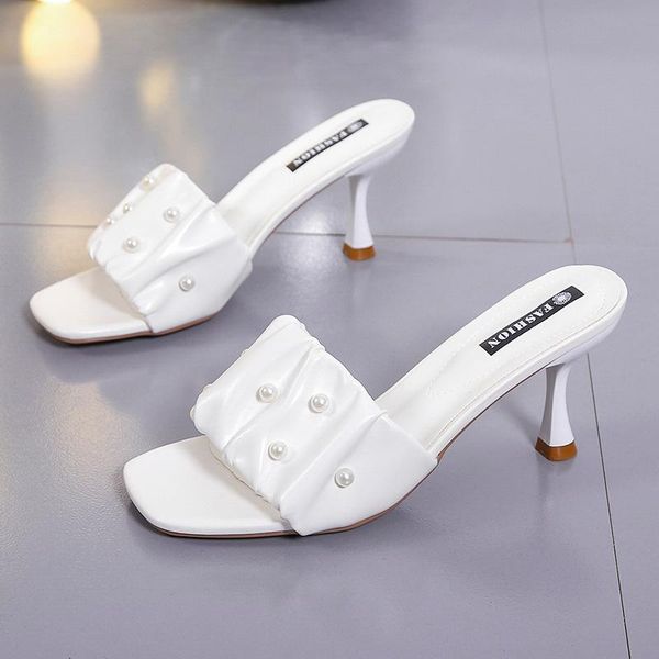 slippers women pearl shallow open toe thin heels summer outside wedding party flip flop platform slides zapatillas mujer, Black
slippers women pearl shallow open toe thin heels summer outside wedding party flip flop platform slides zapatillas mujer, Black