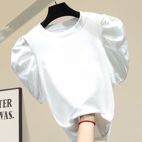 women's t-shirt fashion puff sleeve white cotton t shirts women korean style patchwork o-neck short baggy loose black womens
women's t-shirt fashion puff sleeve white cotton t shirts women korean style patchwork o-neck short baggy loose black womens