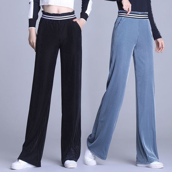 2021 new broad-legged trousers of women retro-waist straight pants high in spring fashion thin total office length mrs streetwear z8xh, Black;white
2021 new broad-legged trousers of women retro-waist straight pants high in spring fashion thin total office length mrs streetwear z8xh, Black;white