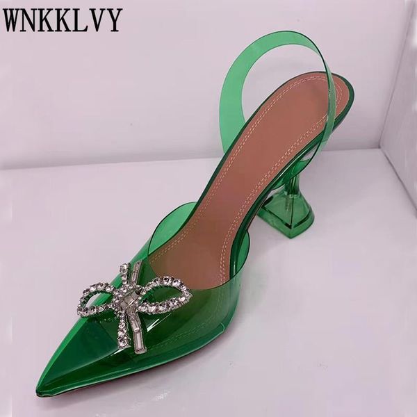 dress shoes runway pointed toe transparent pvc sandals women crystal bow knot clear cup high heels slingback pumps bride wedding, Black
dress shoes runway pointed toe transparent pvc sandals women crystal bow knot clear cup high heels slingback pumps bride wedding, Black