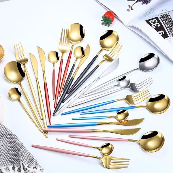 dinnerware sets 4/8/12/16pcs black gold cutlery 18/10 stainless steel set kitchentableware knife fork spoon drop
dinnerware sets 4/8/12/16pcs black gold cutlery 18/10 stainless steel set kitchentableware knife fork spoon drop