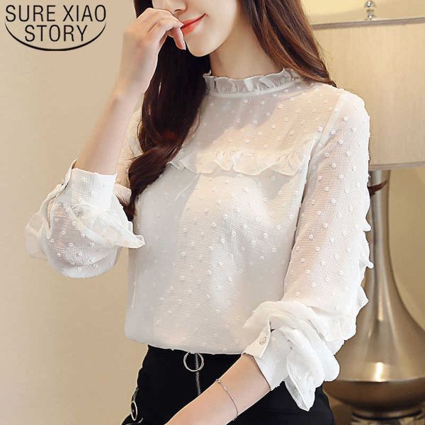 spring korea edition women solid long sleeve chiffon blouse ruffles stand collar women shirts ladies 8055 50 210528, White
spring korea edition women solid long sleeve chiffon blouse ruffles stand collar women shirts ladies 8055 50 210528, White