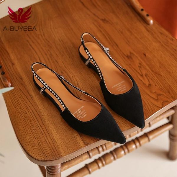 dress shoes summer women's pumps kid suede pointed toe women size 34-40 buckle strap solid crystal slingbacks ladies, Black
dress shoes summer women's pumps kid suede pointed toe women size 34-40 buckle strap solid crystal slingbacks ladies, Black
