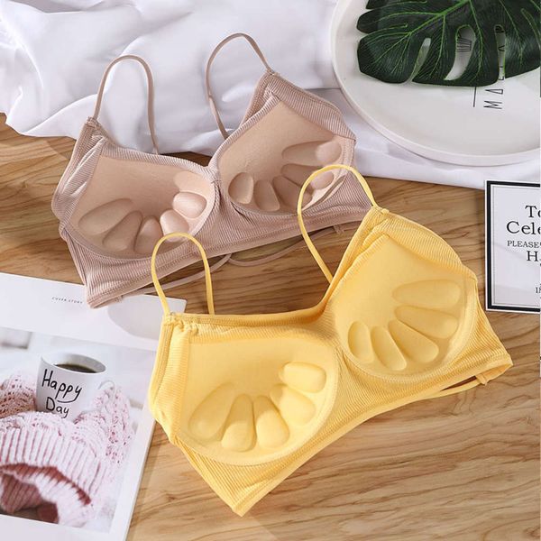 live broadcast bra summer student underwear women's no steel ring, Red;black