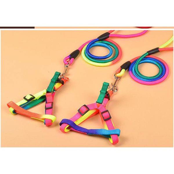 dog collars & leashes colorful harness and leash set soft walking pet vest traction durable round nylon chest strap
dog collars & leashes colorful harness and leash set soft walking pet vest traction durable round nylon chest strap