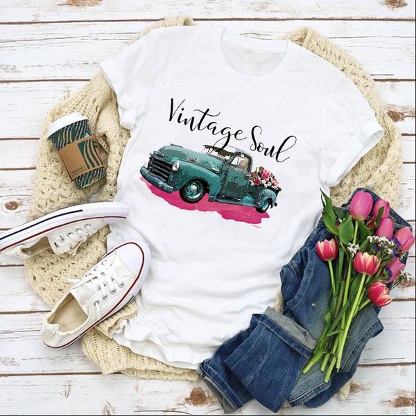 women graphic vintage truck camper flower print summer shirt lady clothes t shirt womens clothing tee female t shirt, White
women graphic vintage truck camper flower print summer shirt lady clothes t shirt womens clothing tee female t shirt, White