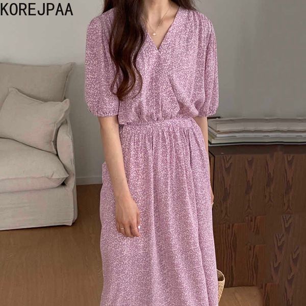 korejpaa women mini dress summer korean chic sweet romantic v-neck cross pocket design small floral bubble sleeve dresses 210526, Black;gray
korejpaa women mini dress summer korean chic sweet romantic v-neck cross pocket design small floral bubble sleeve dresses 210526, Black;gray