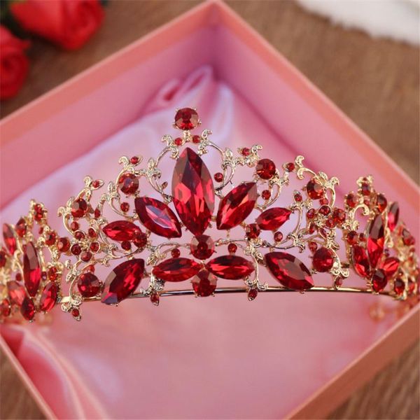 gold color red crystal bridal tiaras baroque wedding hair accessories rhinestone pageant prom crown for bride vintage headbands, Golden;silver
gold color red crystal bridal tiaras baroque wedding hair accessories rhinestone pageant prom crown for bride vintage headbands, Golden;silver