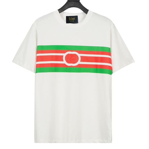 early spring 2021 new mutual button double g-stripe printed women's t-shirt loose large version couple's wearli, White
early spring 2021 new mutual button double g-stripe printed women's t-shirt loose large version couple's wearli, White