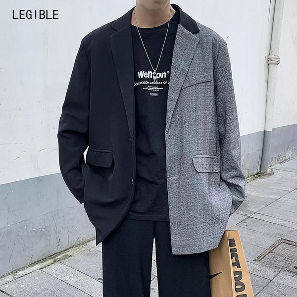 legible casual blazer men solid suit coat for male 2021 spring autumn new loose blazers for men, White;black
legible casual blazer men solid suit coat for male 2021 spring autumn new loose blazers for men, White;black