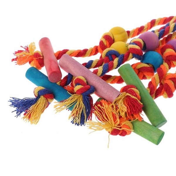 other bird supplies parrot chew toys colorful rope wood beads training toy reducing boredom keep healthy easy to hang cage decor
other bird supplies parrot chew toys colorful rope wood beads training toy reducing boredom keep healthy easy to hang cage decor