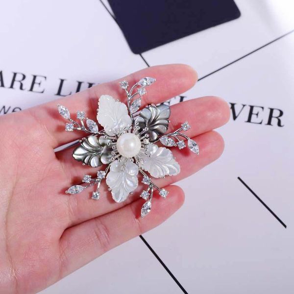 okily luxury cubic zirconia flower brooch pin delicate shell floral flowers pins and brooches for women evening dress accessori, Gray
okily luxury cubic zirconia flower brooch pin delicate shell floral flowers pins and brooches for women evening dress accessori, Gray