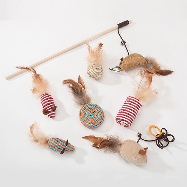 cat toys 7 styles / 1 set of toy twine interactive stick funny kitten mouse fishing game wand feather pet supplies accessorie
cat toys 7 styles / 1 set of toy twine interactive stick funny kitten mouse fishing game wand feather pet supplies accessorie