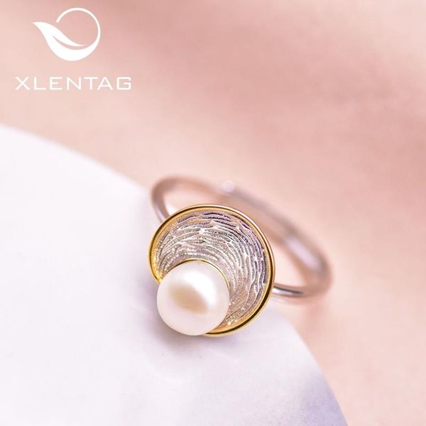 cluster rings xlentag natural pearl eternity silver 925 for women personality engagement gifts wedding band boho jewerly designer gr0262, Golden;silver 
cluster rings xlentag natural pearl eternity silver 925 for women personality engagement gifts wedding band boho jewerly designer gr0262, Golden;silver